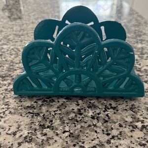 Teal Metal Napkin Holder